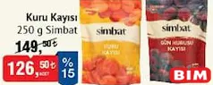 SİMBAT KURU KAYISI 250 G fiyat ve kampanya bilgisi